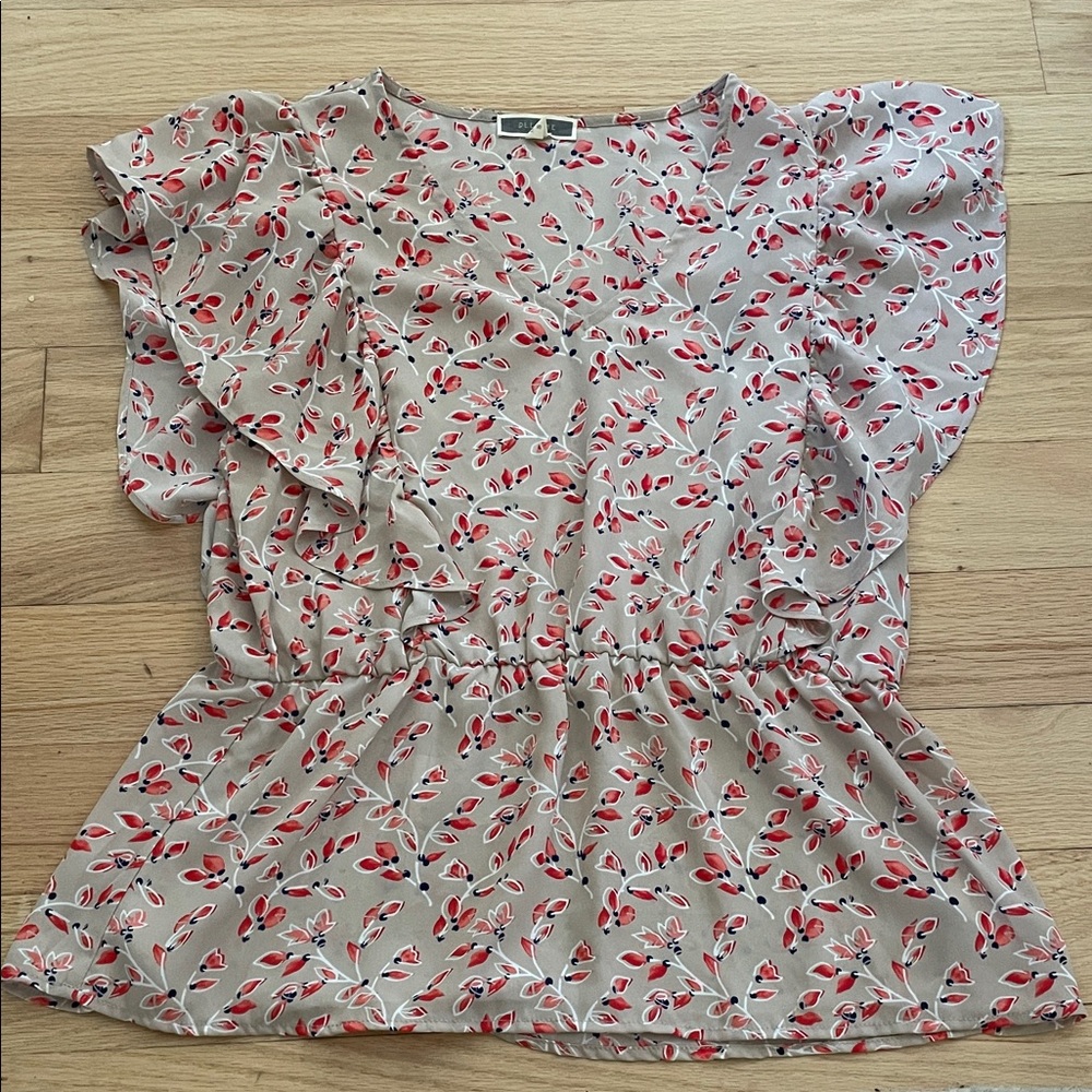 Pleione Pink Floral Women's Blouse